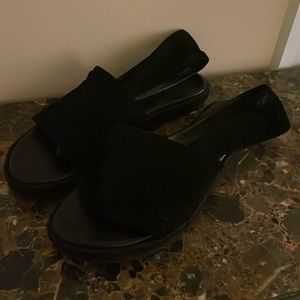 Tory Burch sandals. Size 8 1/2.  Worn once.  Suede
